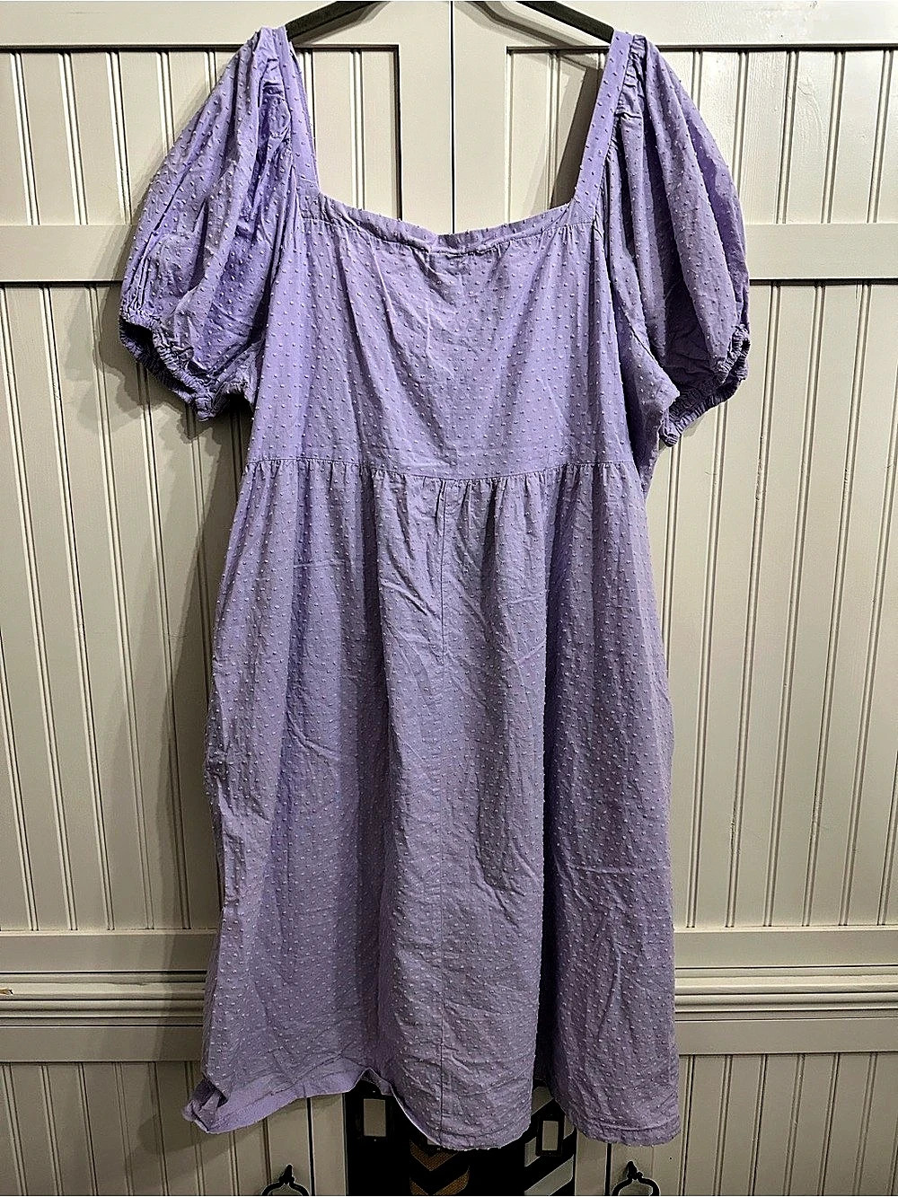 a new day Purple Midi Babydoll Dress Size XXL NWT Cotton